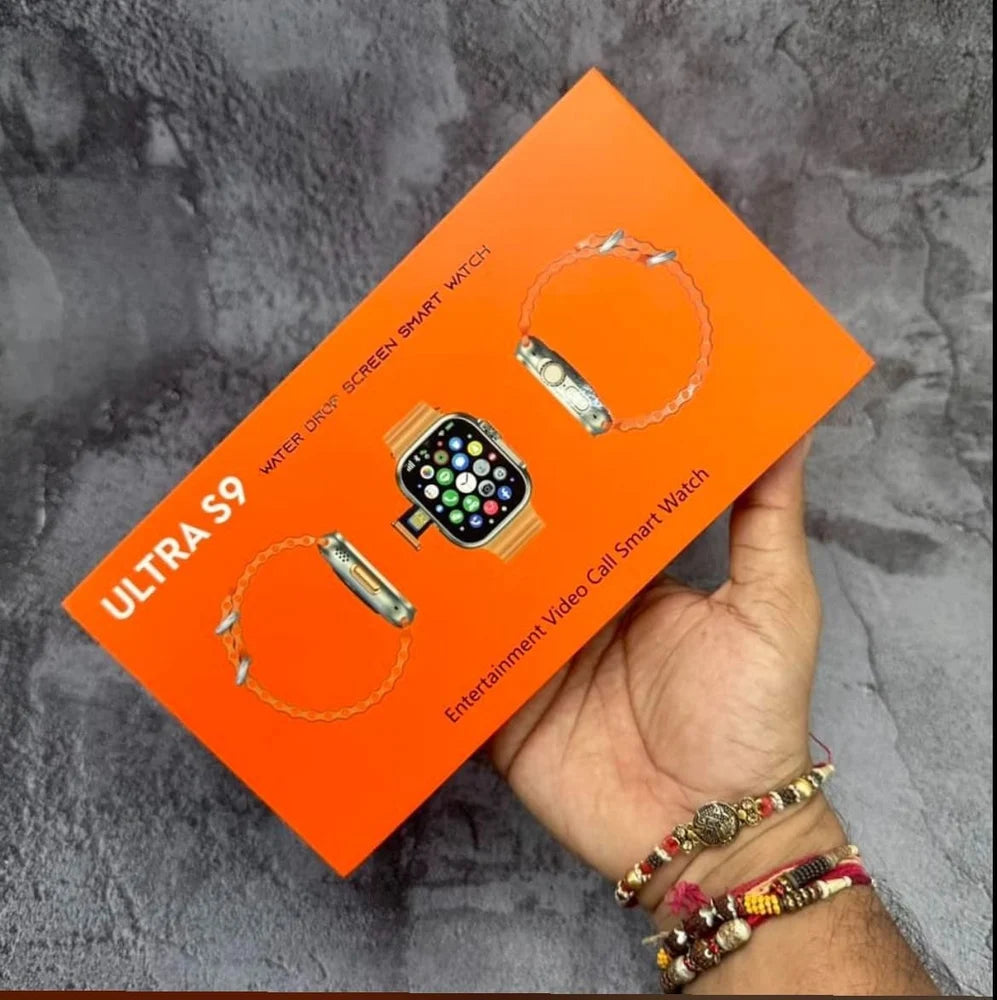 S9 Ultra 5G Android Smartwatch with Dual Camera & Play Store Support Smartwatch  (Orange, Black Strap, 49MM)