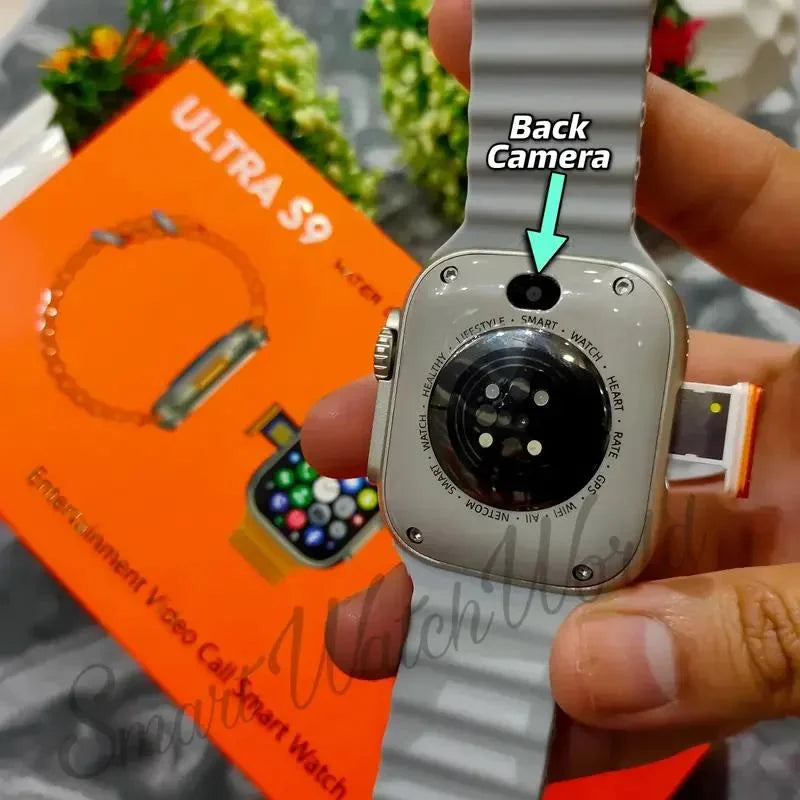 S9 Ultra 5G Android Smartwatch with Dual Camera & Play Store Support Smartwatch  (Orange, Black Strap, 49MM)