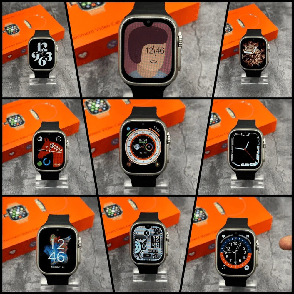 S9 Ultra 5G Android Smartwatch with Dual Camera & Play Store Support Smartwatch  (Orange, Black Strap, 49MM)